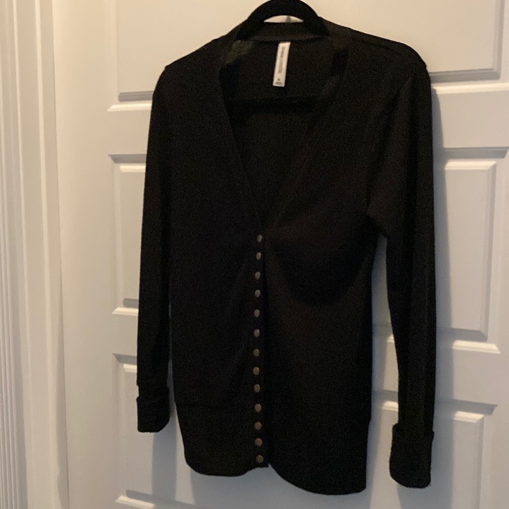 Black Snap Cardigan